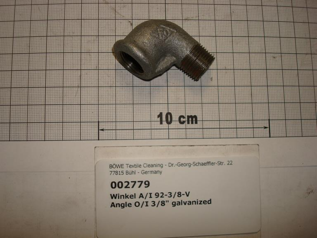 Elbow,92V10,I/O,3/8",90°,galvanized