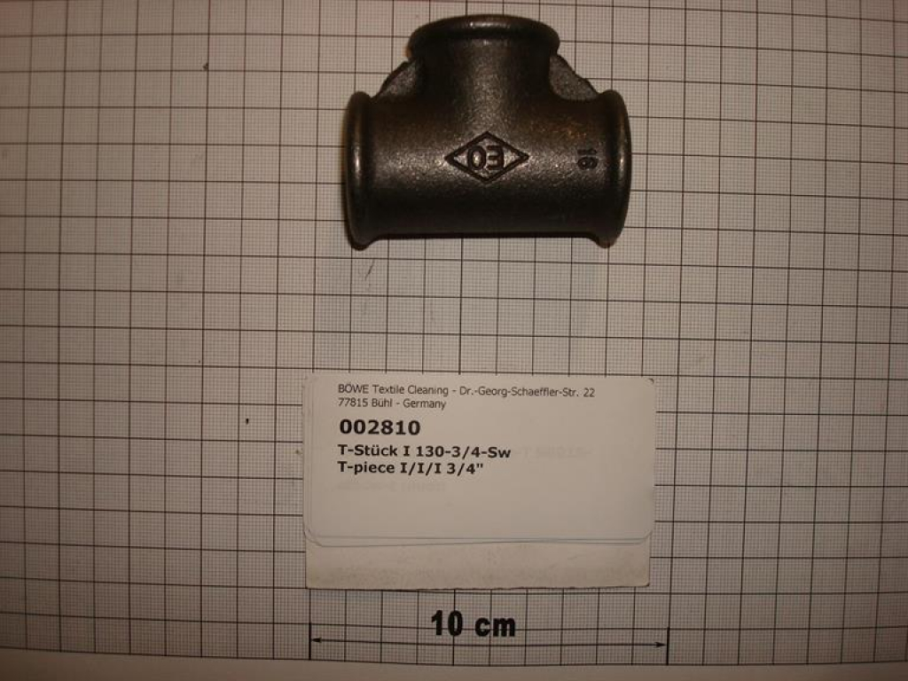 T-piece,130S20,3/4",black