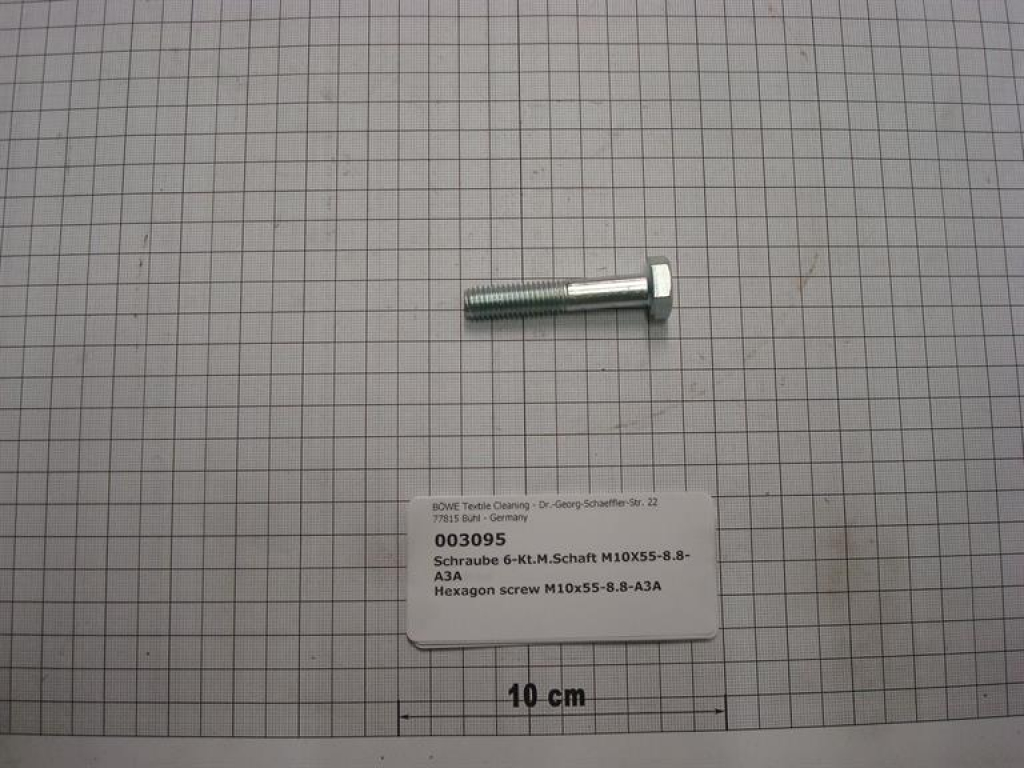 Hexagon screw DIN931,M10x55mm,8.8,galvanized