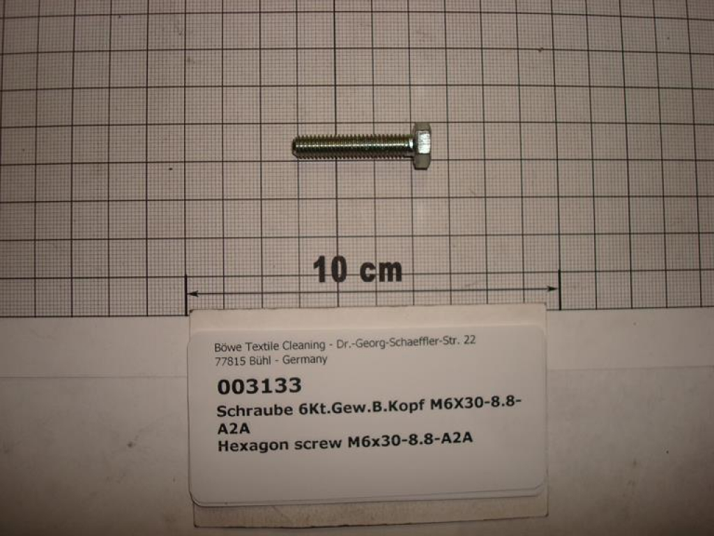 Hexagon screw DIN933,M6x30mm,8.8,galvanized