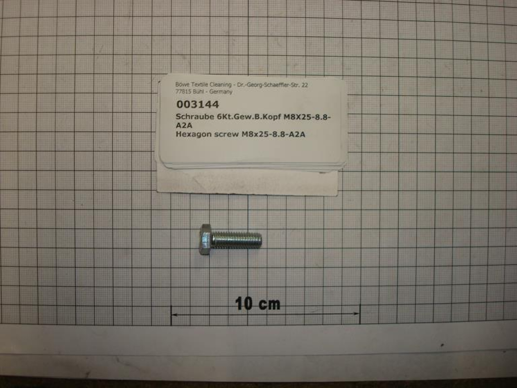 Hexagon screw DIN933,M8x25mm,8.8,galvanized