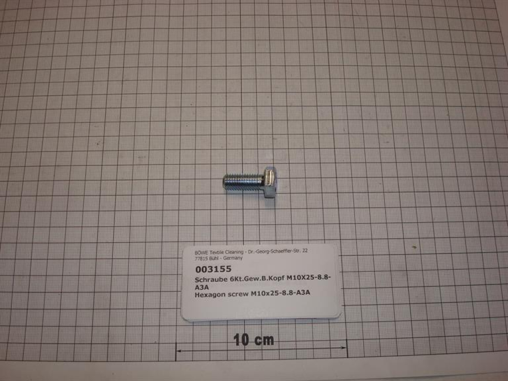 Hexagon screw M10x25
