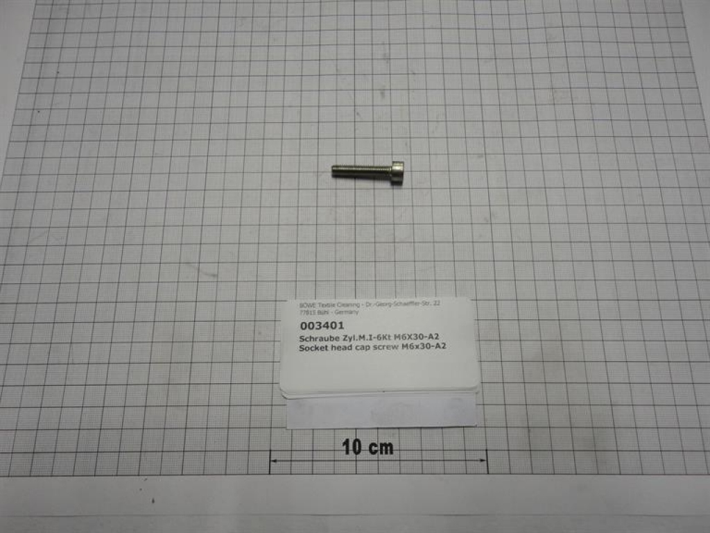 Cylinder screw DIN912,M6x30mm,A2 stainless steel