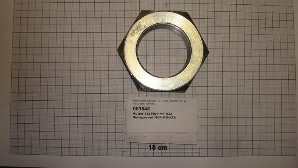 Hexagon nut,DIN936,M64x2,galvanized