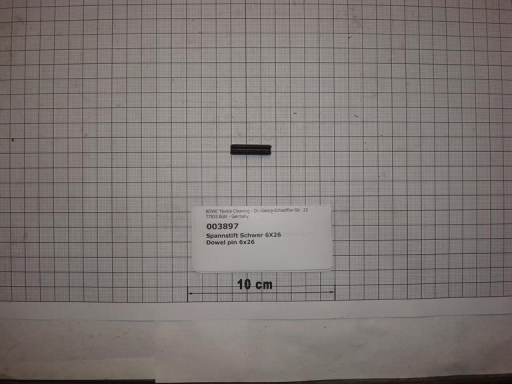 Dowel pin,DIN1481,6x26mm,galvanized