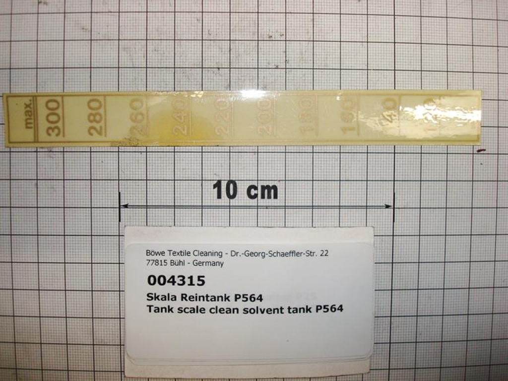 Scale,120-300l,clean solvent tank,P564,sticker