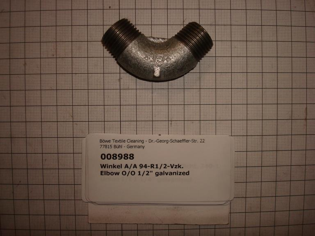 Elbow 94V15,O/O,1/2",galvanized