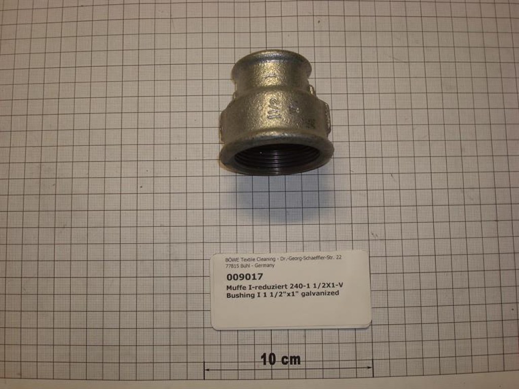Reducing socket,240V4025,I/I,1 1/2"x1",galvanized