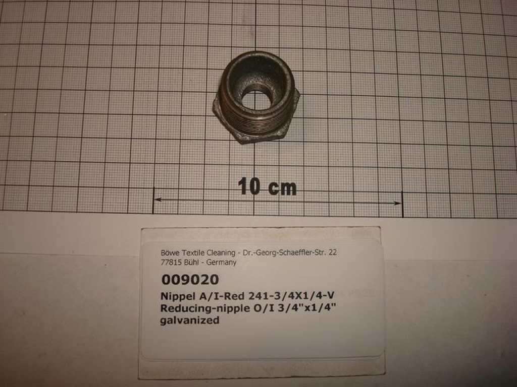 Reducing nipple,241V2008,O/I,3/4"x1/4",galvanized