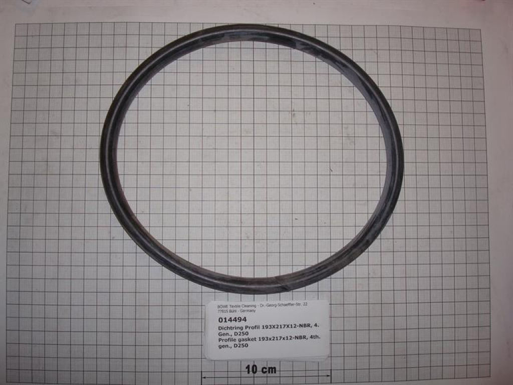 Gasket,round,193x217x12mm,NBR,4th gen.,D250