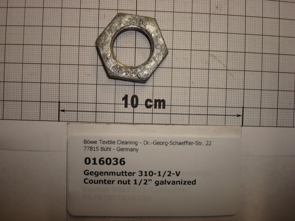 Counter nut 1/2" 