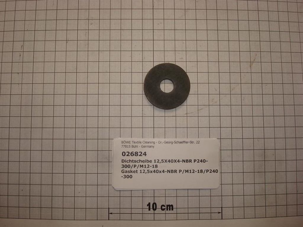 Gasket 12.5x40x4 P/M 12/15/18, P240-P300