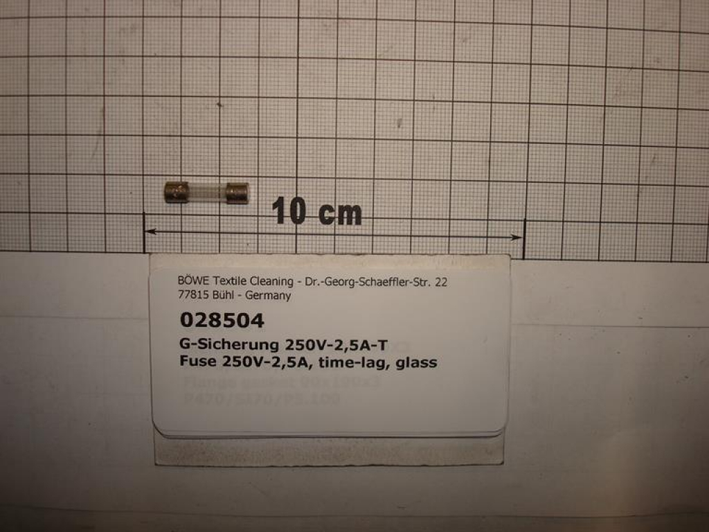 Fuse 250V-2,5A, time-lag, glass
