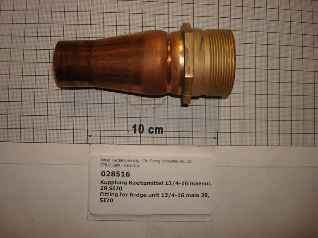 Fitting for fridge unit 13/4-16 male 28, SI70