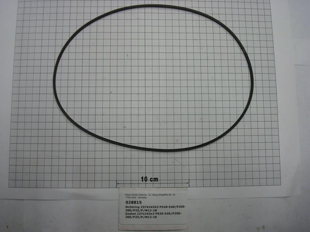 Gasket ring loading door 237x243x3