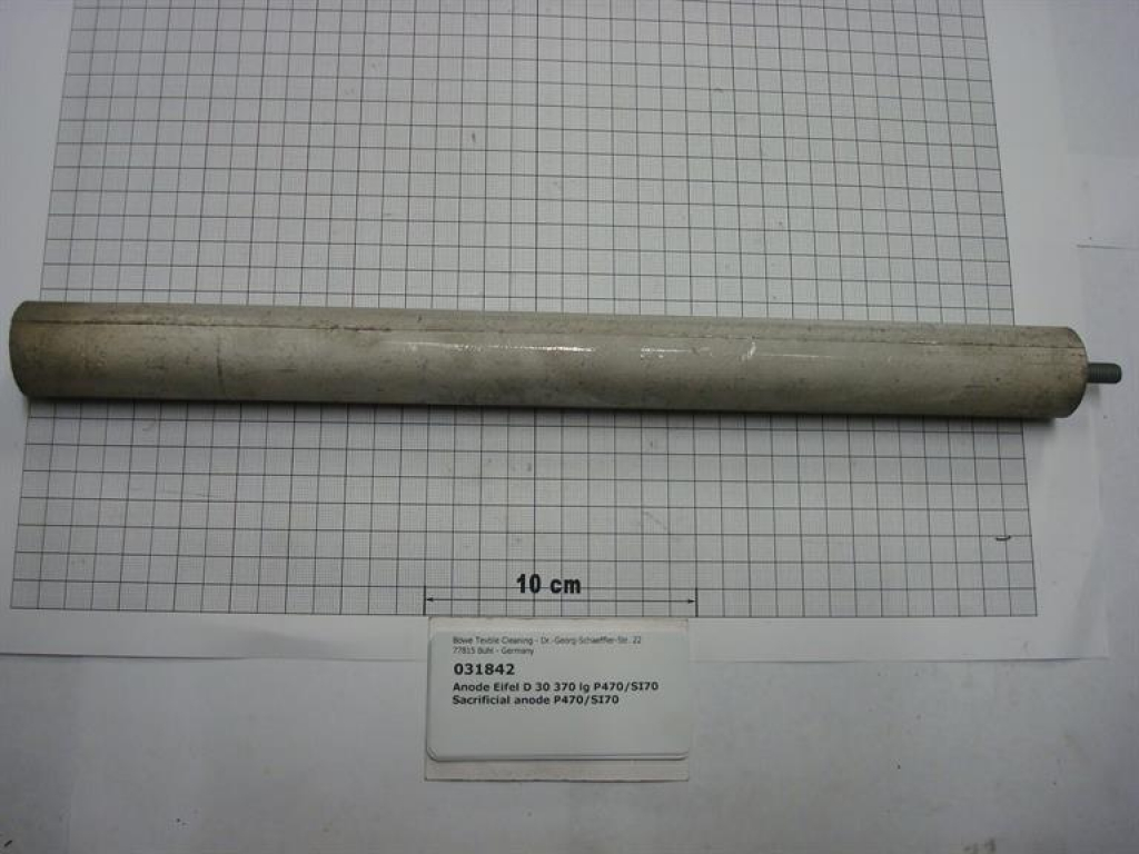 Sacrificial anode,dia30x370mm,M8x20mm,P470,SI70