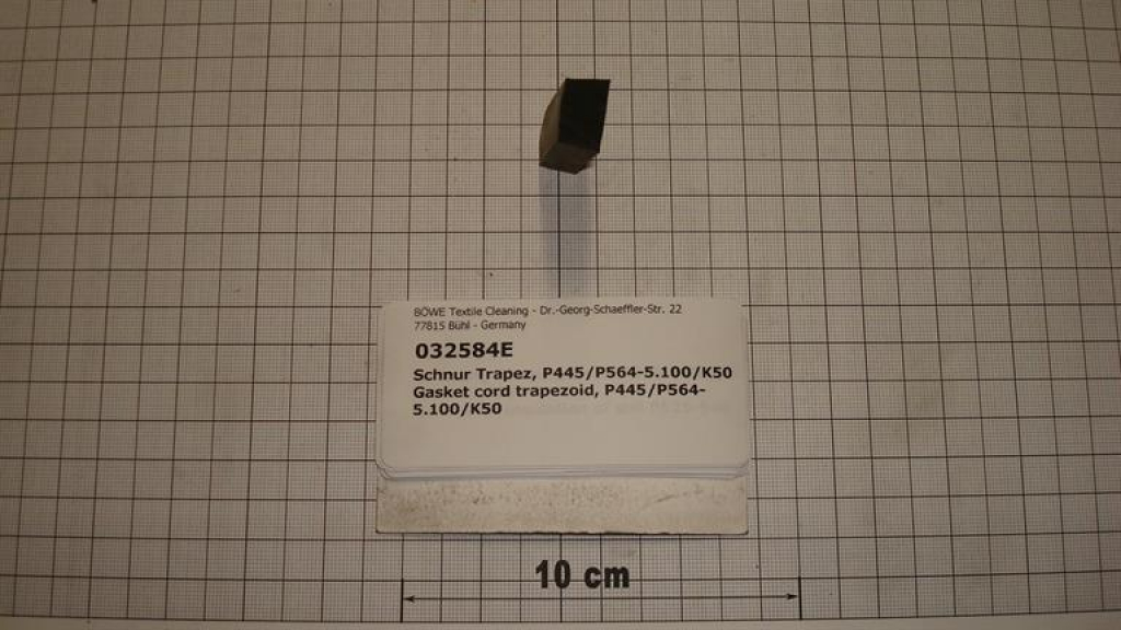 Gasket cord trapezoid,16,5/14x10mm,Perbunan,P445,P564,P5100,K50