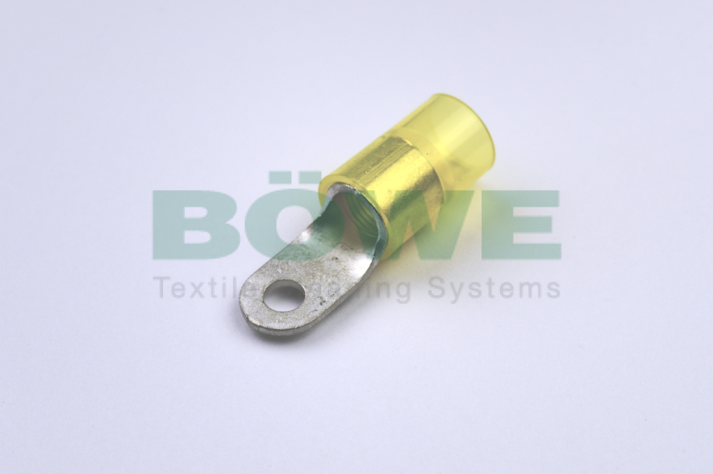 Crimp type socket,insulated,25qmm,M5,f.round conductor,yellow