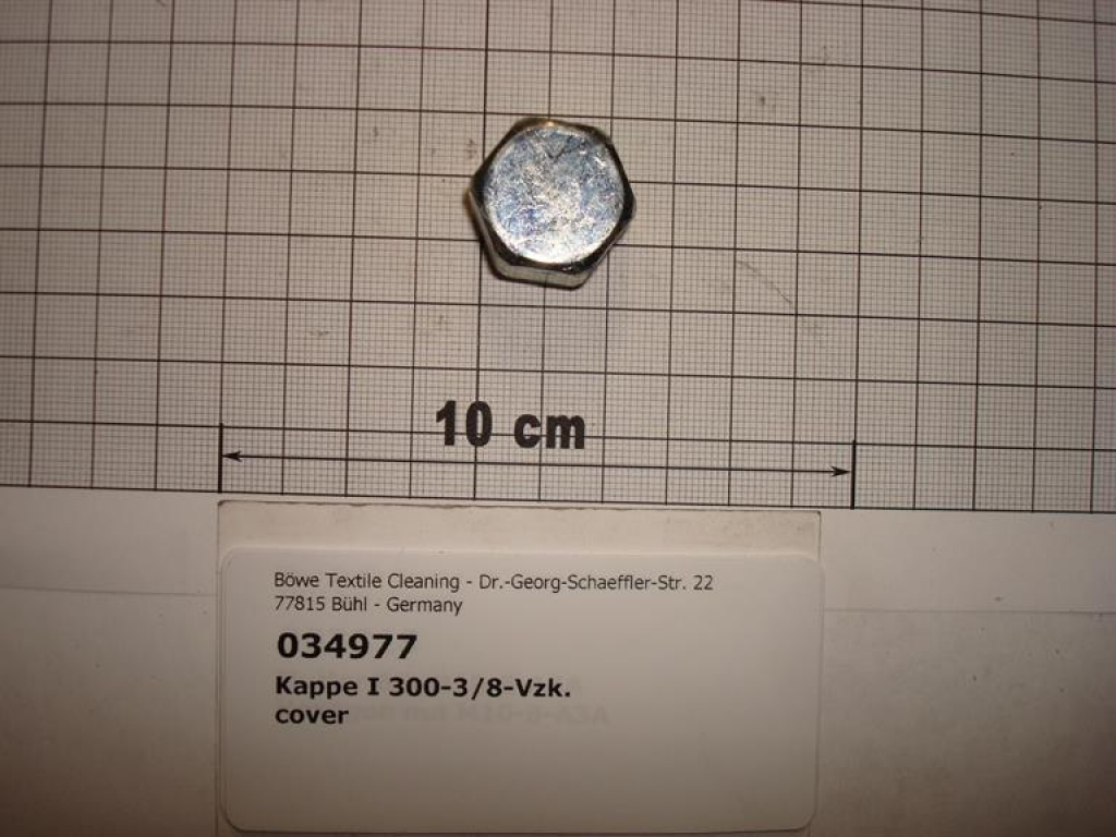 Cap,300V10,3/8",galvanized