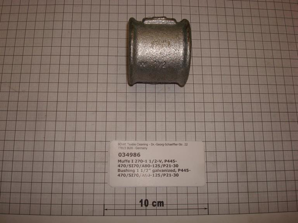 Bushing 1 1/2" galvanized