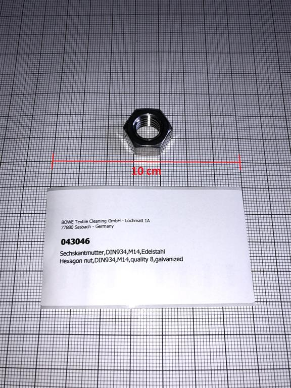 Hexagon nut,DIN934,M14,quality 8,galvanized