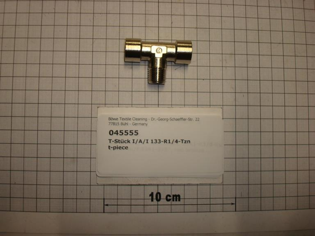 T-piece,133-1/4",I/O/I,galvanized