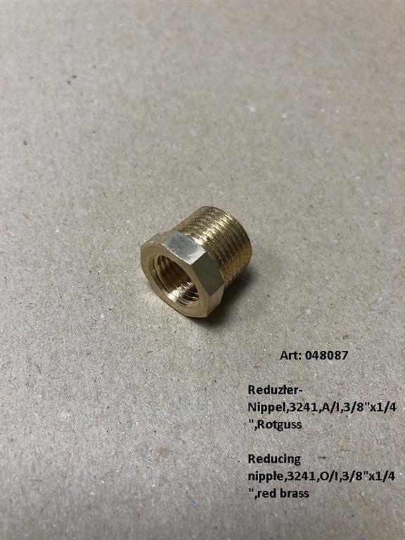 Reducing nipple O/I 3/8" x 1/4"