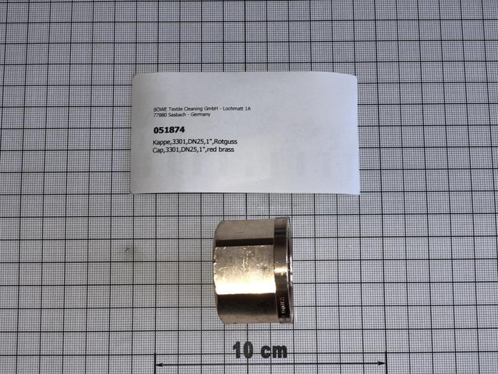 Cap,3301,DN25,1",red brass