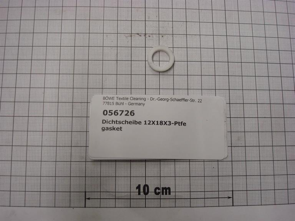 Gasket,round,12x18x3mm,PTFE,P470,SI70