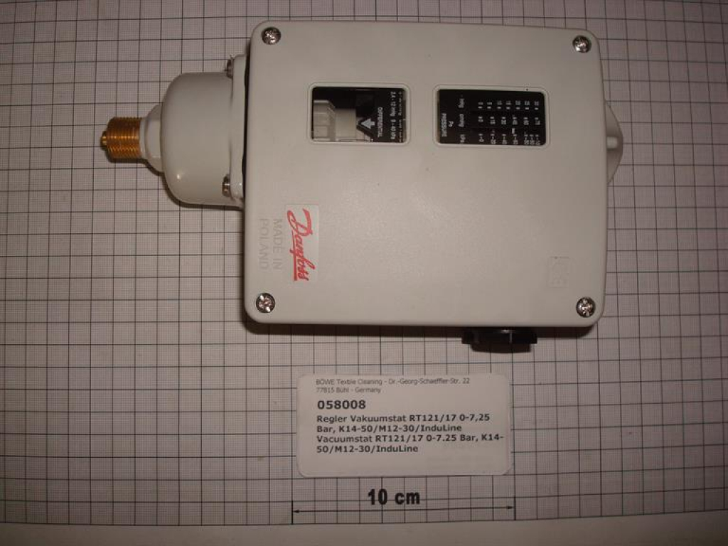 Vacuumstat RT121/17 0-7.25 Bar