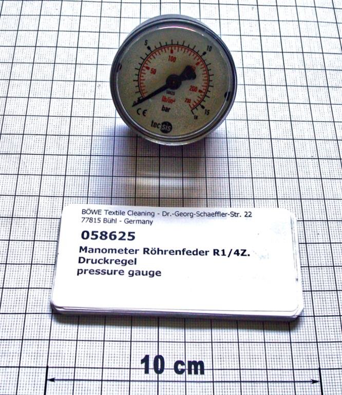 Pressure gauge,0-16 bar,1/4",dia50mm