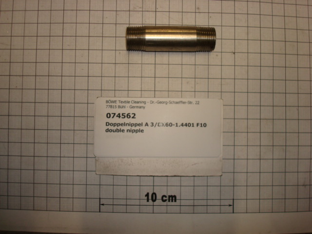 Double nipple,NIPV4A1006,3/8"x60mm,stainless steel