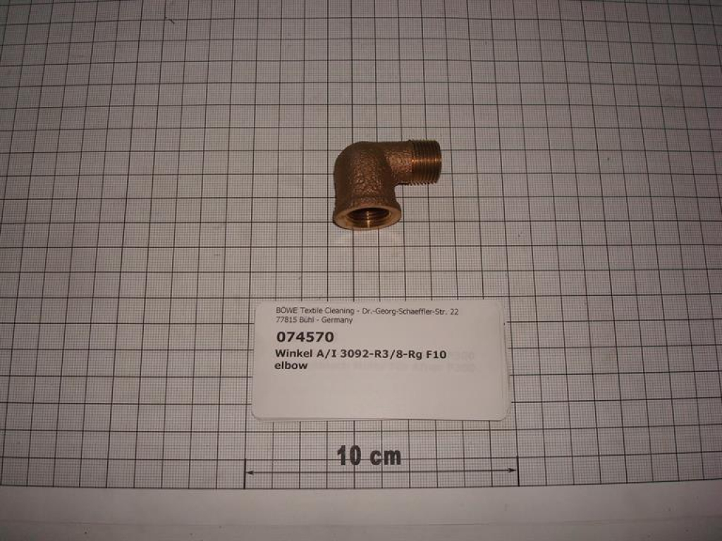 Elbow,I/O,DN10,3/8",90°,red brass,series 3000
