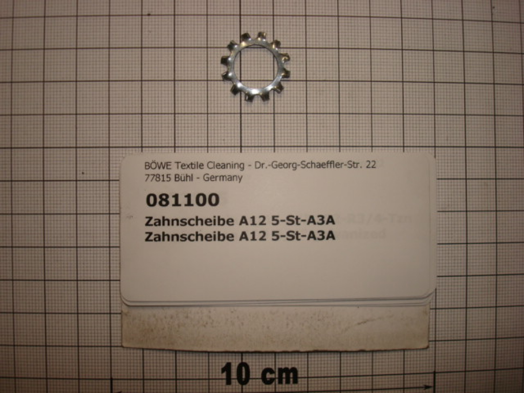 Toothed washer,A12,5mm,galvanized,DIN6797