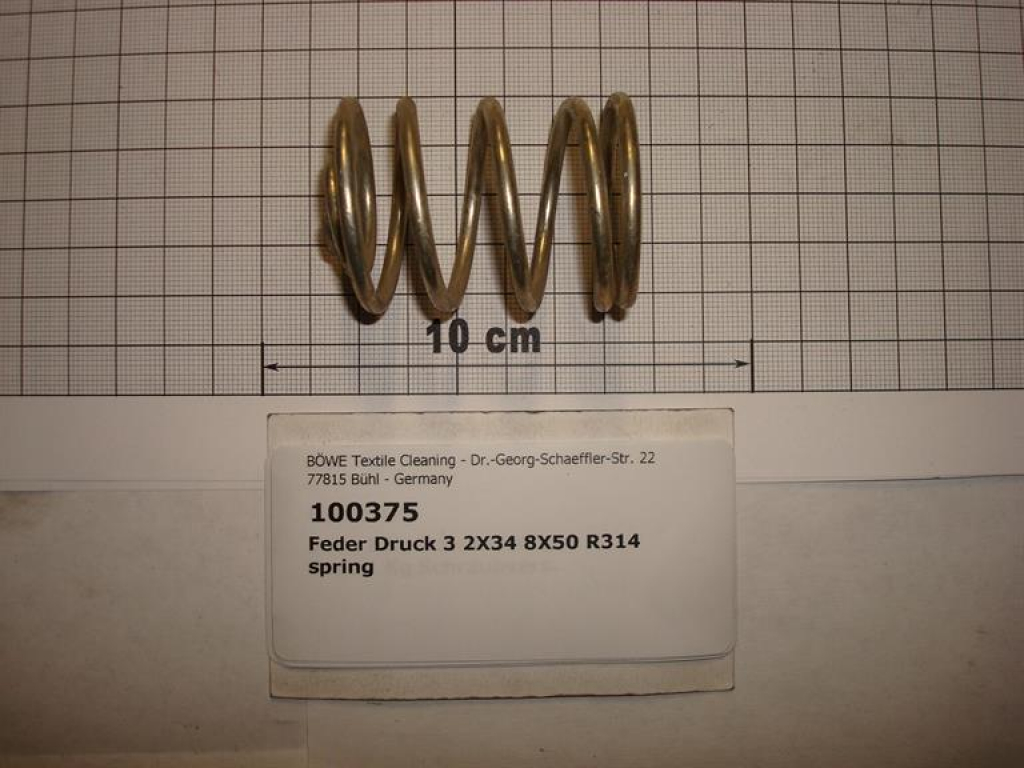 Pressure spring for button trap 3,2x34,8x50, 5th gen/K50 (Replaces 707956)
