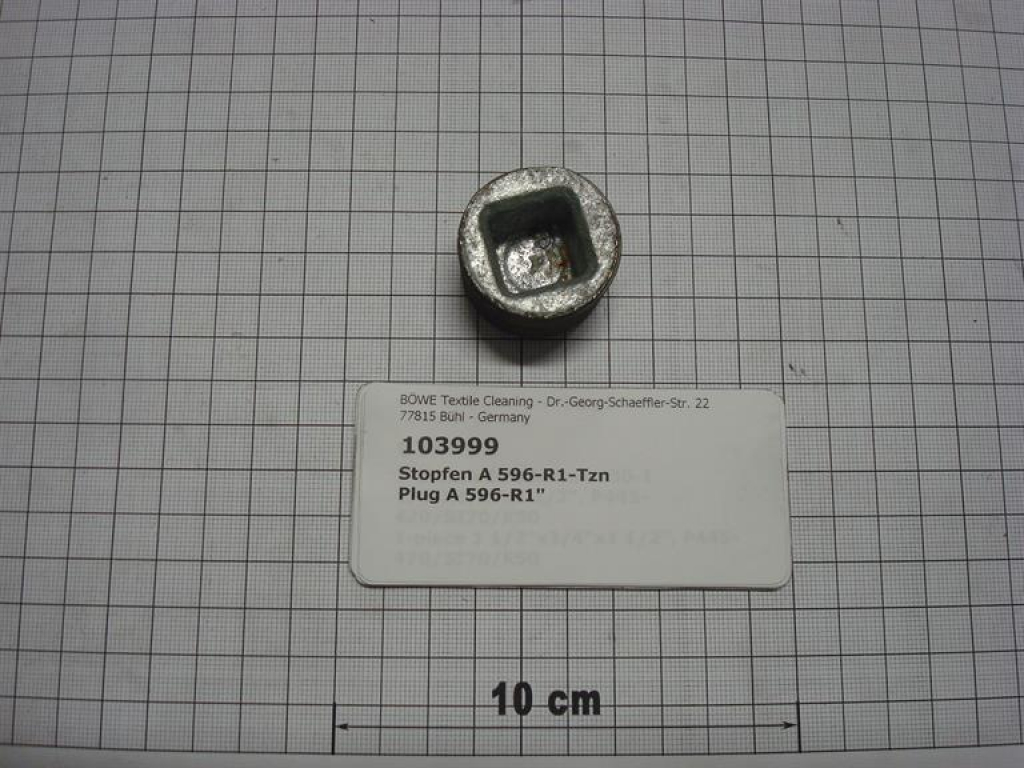 Plug,596V25,square drive,1",galvanized