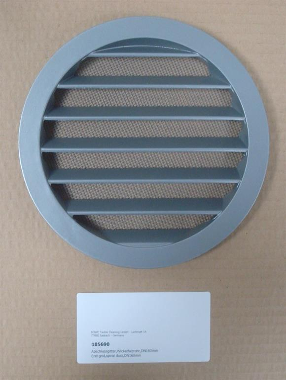 End grid,spiral duct,DN160mm