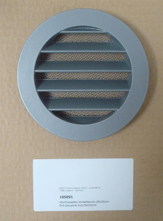 End grid,spiral duct,DN100mm