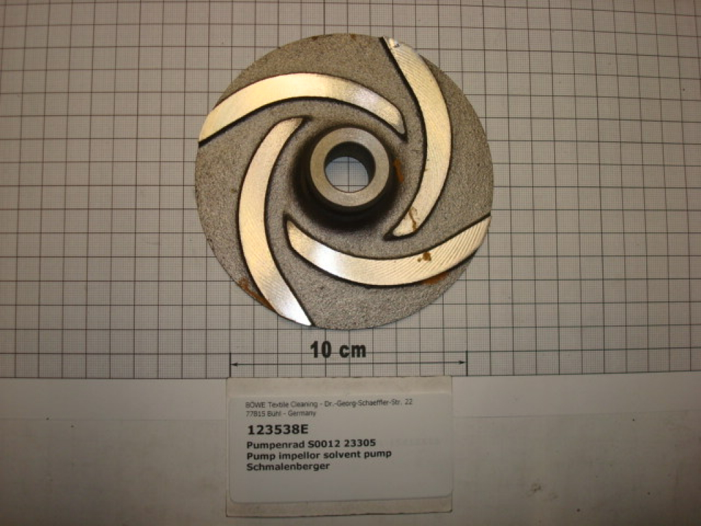Pumpenrad,DM18x120x29,4mm hoch, 4 Fluten, Lösemittelpumpe,50Hz,123536(Schmalenberger)