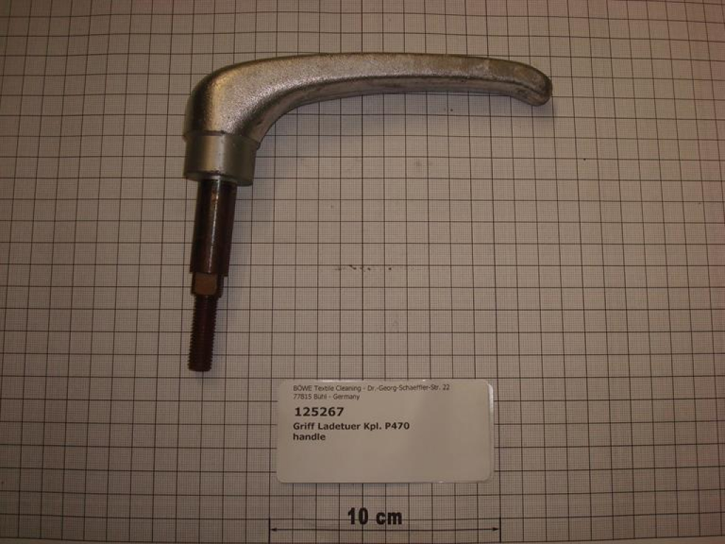 Loading door handle,P470,SI70,80mm,M10