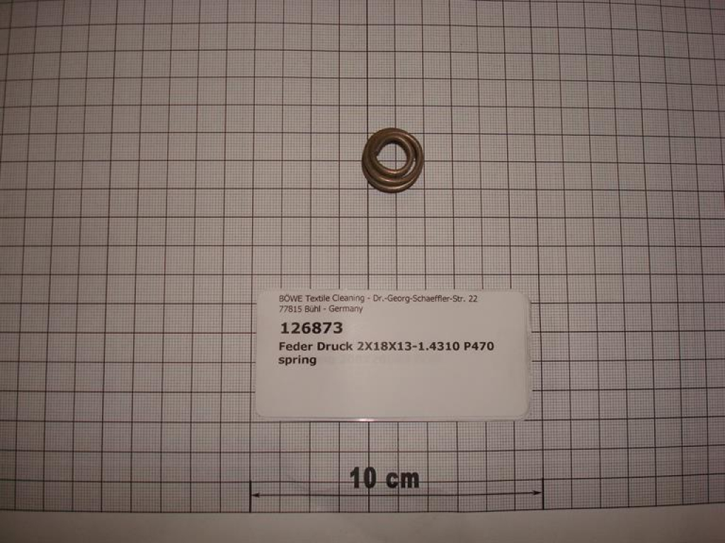 Pressure spring,2x18x13,stainless steel,1.4310,P470,SI70,P5100,InduLine