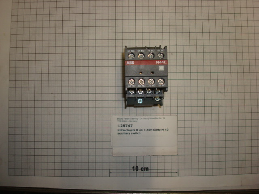 Auxiliary contactor K44E, 24V-60Hz, P200