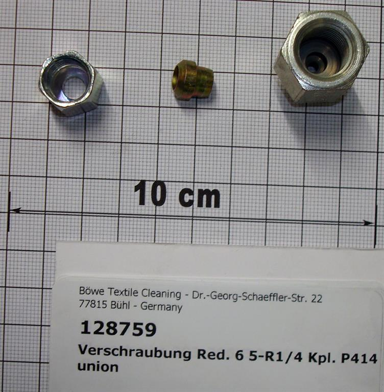 Screw connection f. manometer,straight,1/4"x6mm,galvanized,IG