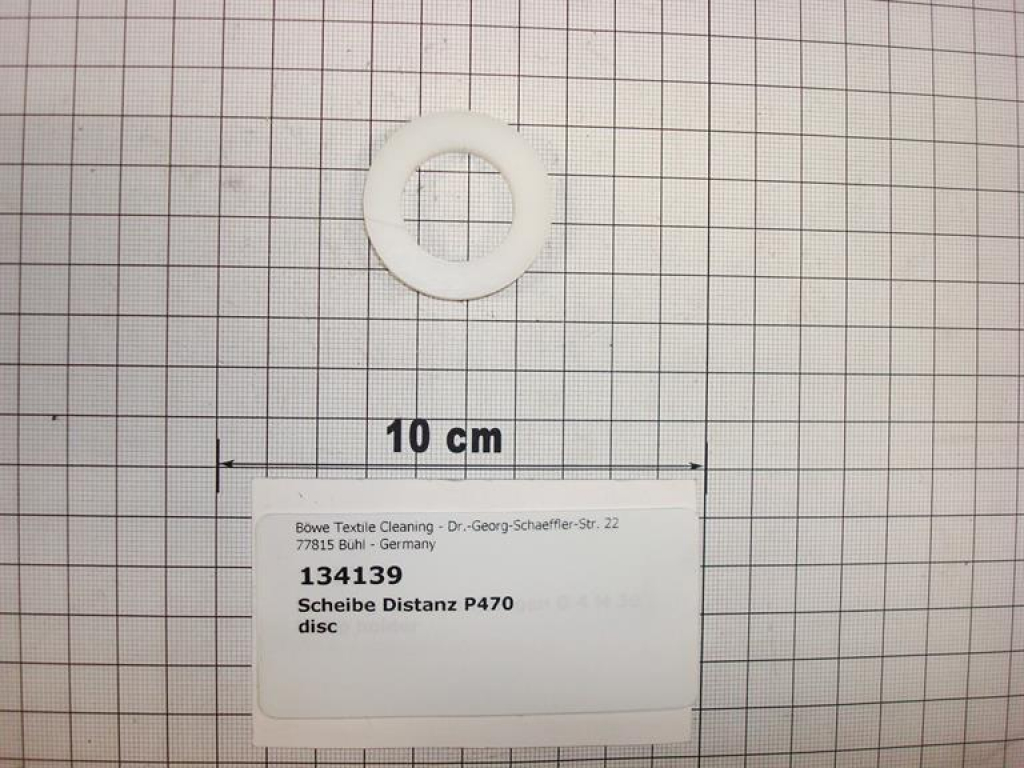 Distance washer,23x37x6,5mm,self cleaning button trap,P564,P5100,P470,SI70