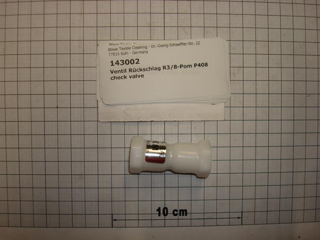 Check valve,DN10,3/8",teflon,dosing and spray unit