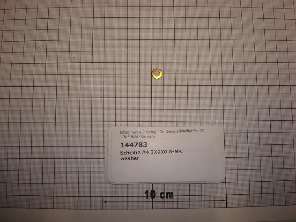 Washer 4.3x9x0.8 brass