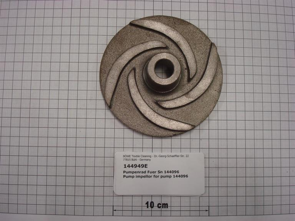Pumpenrad,DM18x126x32,5mm hoch, 4 Fluten,Lösemittelpumpe 144096