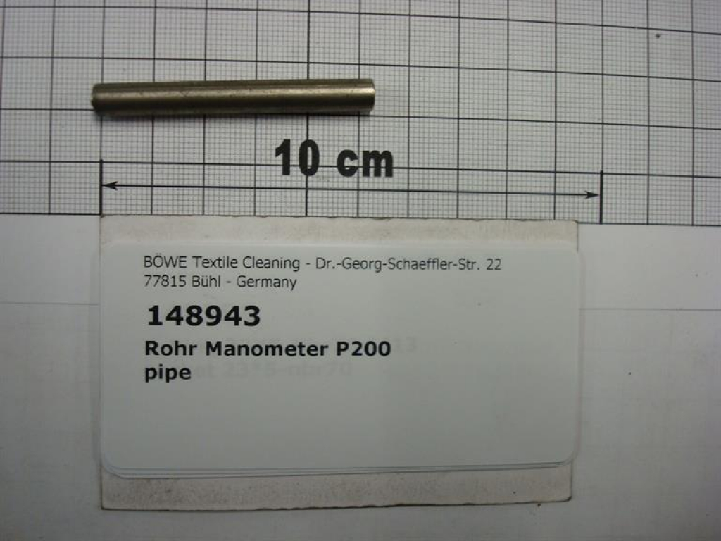 Pipe,straight,6x1x50mm,stainless steel,pressure gauge,all machines