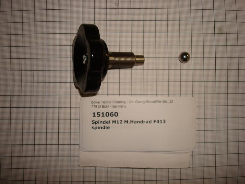 Spindel,Edelstahl,M12x1mm,mit Handrad