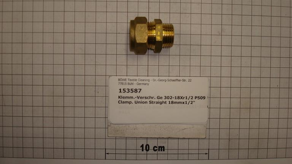 Compression fitting,straight,screw-in,302-18x1/2",male thread